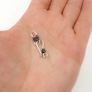 White Sterling Silver Toggle Clasp